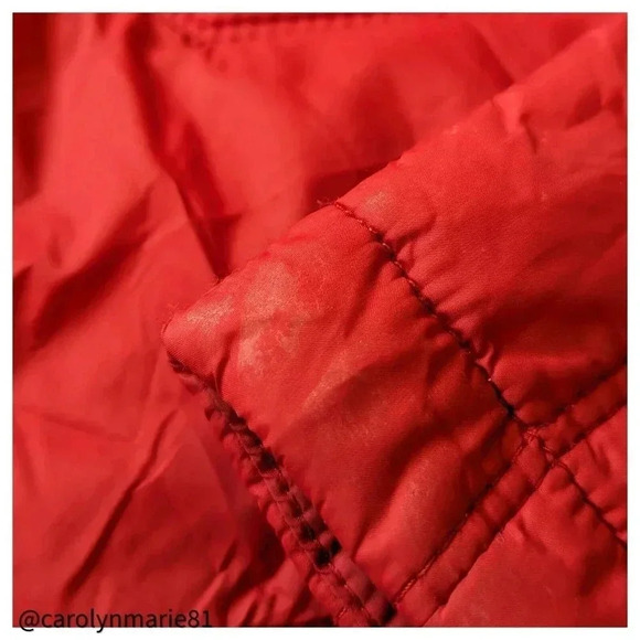 GUESS Women's Red Packable Quilted Puffer Jacket Size M Full Zip - Picture 4 of 11